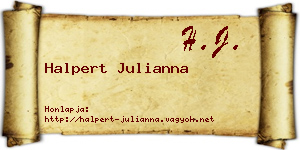 Halpert Julianna névjegykártya